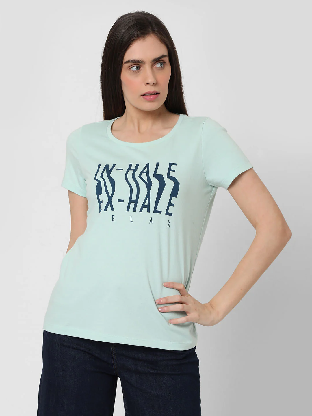 Blue Typographic Print T-Shirt - Image 2