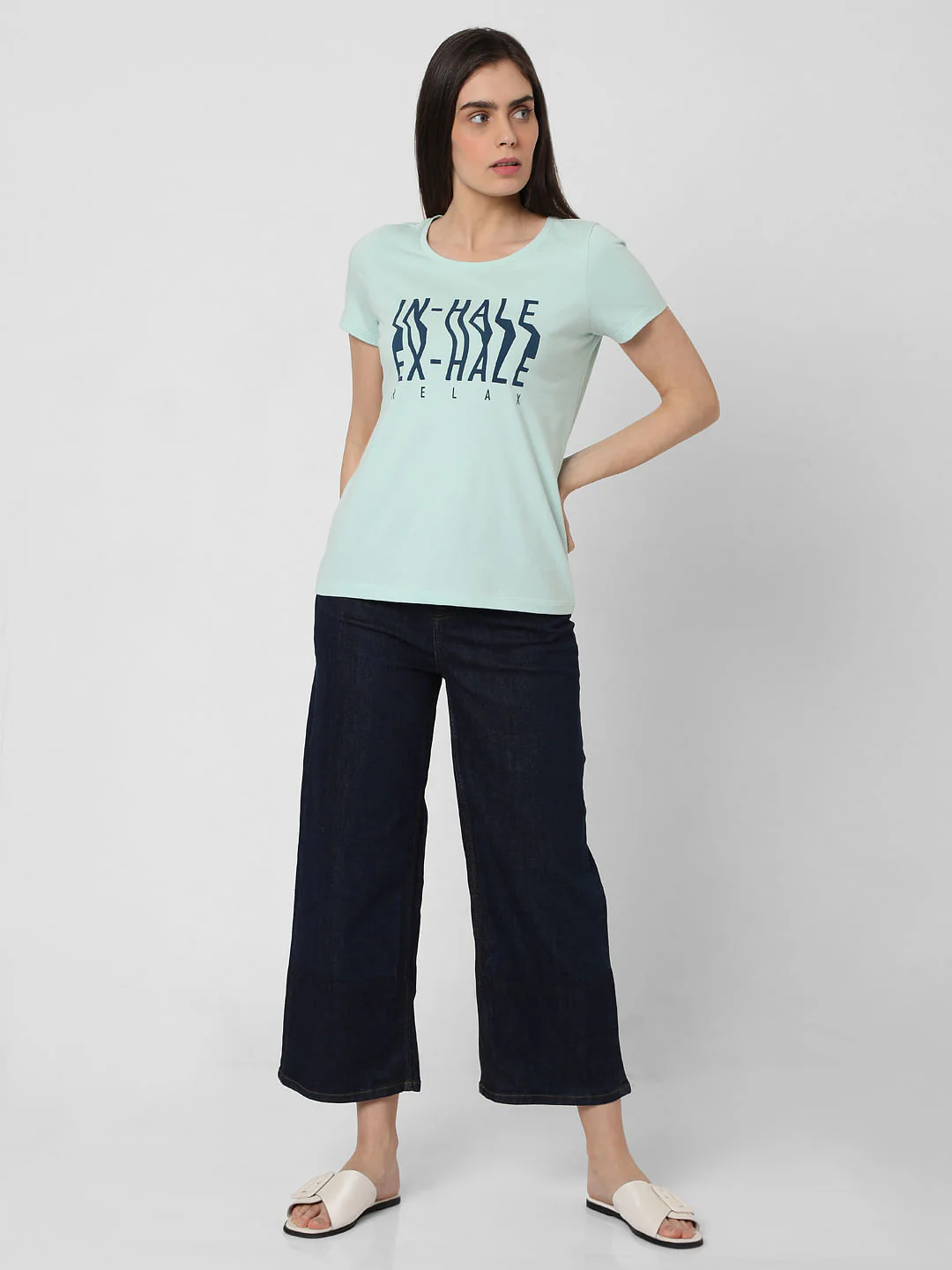 Blue Typographic Print T-Shirt - Image 5