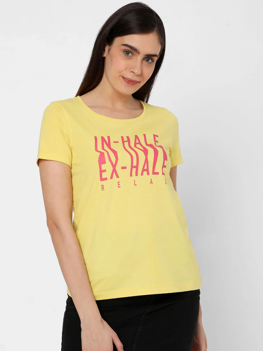 Yellow Typographic Print T-Shirt - Image 2