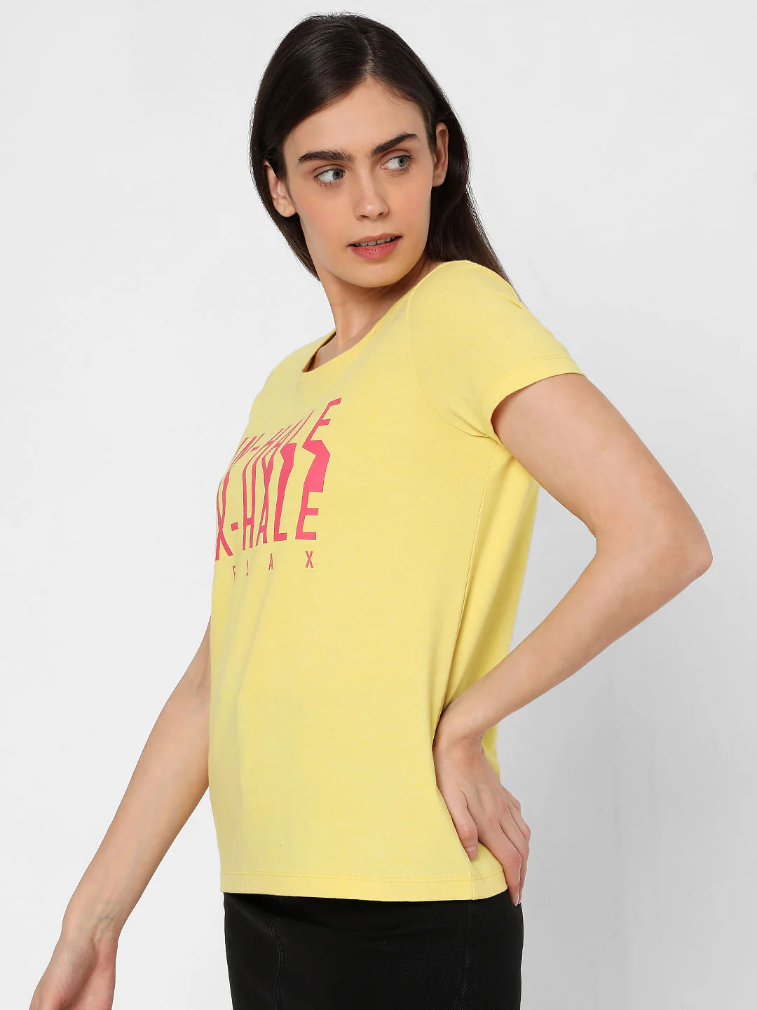 Yellow Typographic Print T-Shirt - Image 3