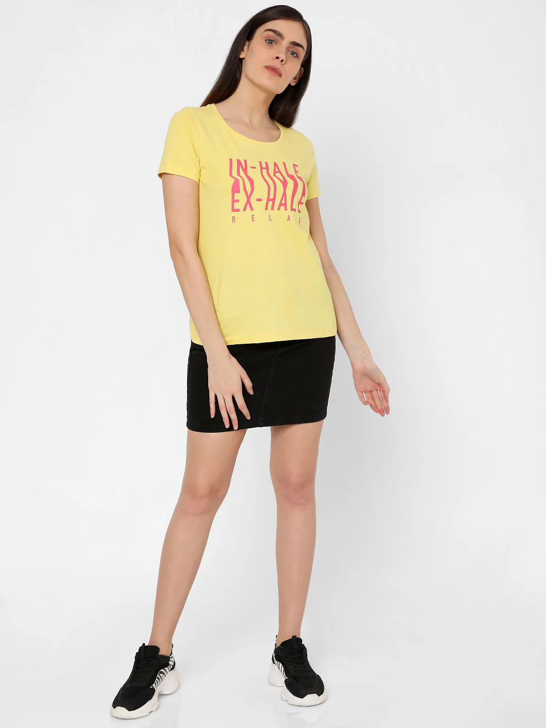 Yellow Typographic Print T-Shirt - Image 5