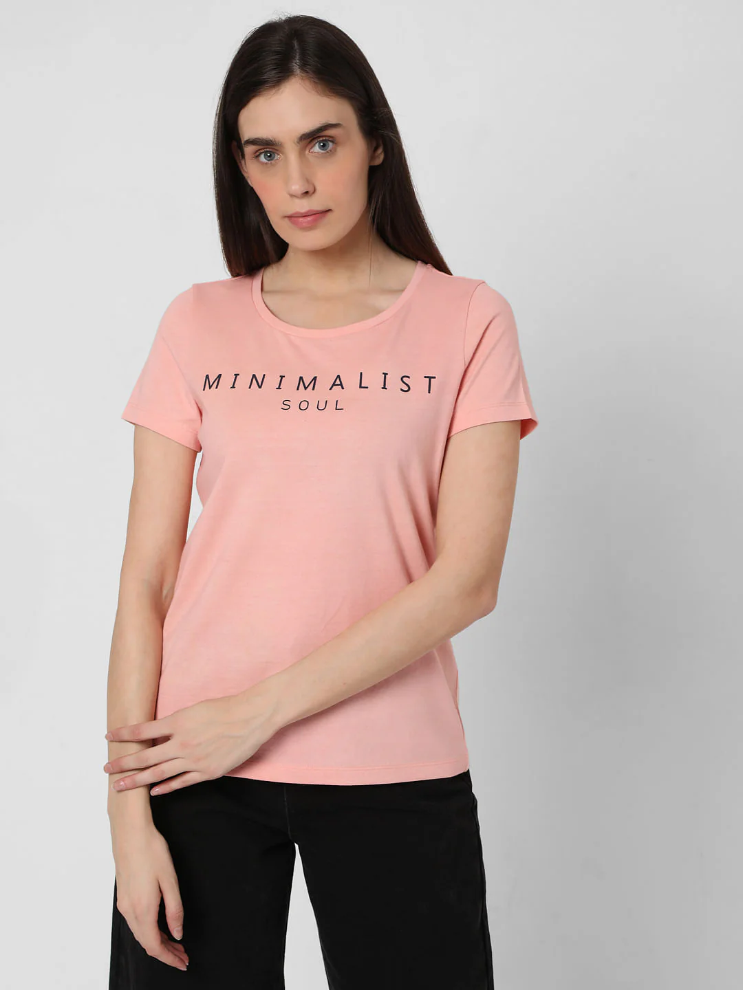 Pink Text Print T-Shirt - Image 2
