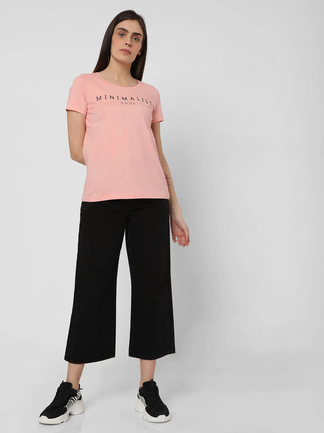 Pink Text Print T-Shirt - Image 5