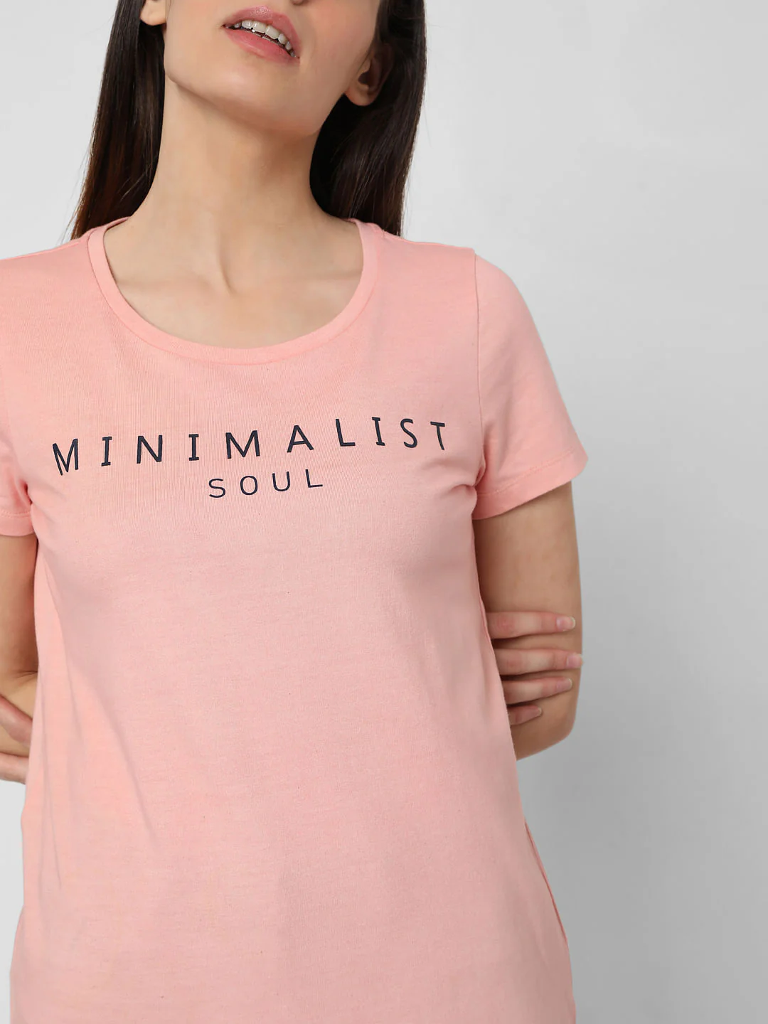Pink Text Print T-Shirt - Image 6