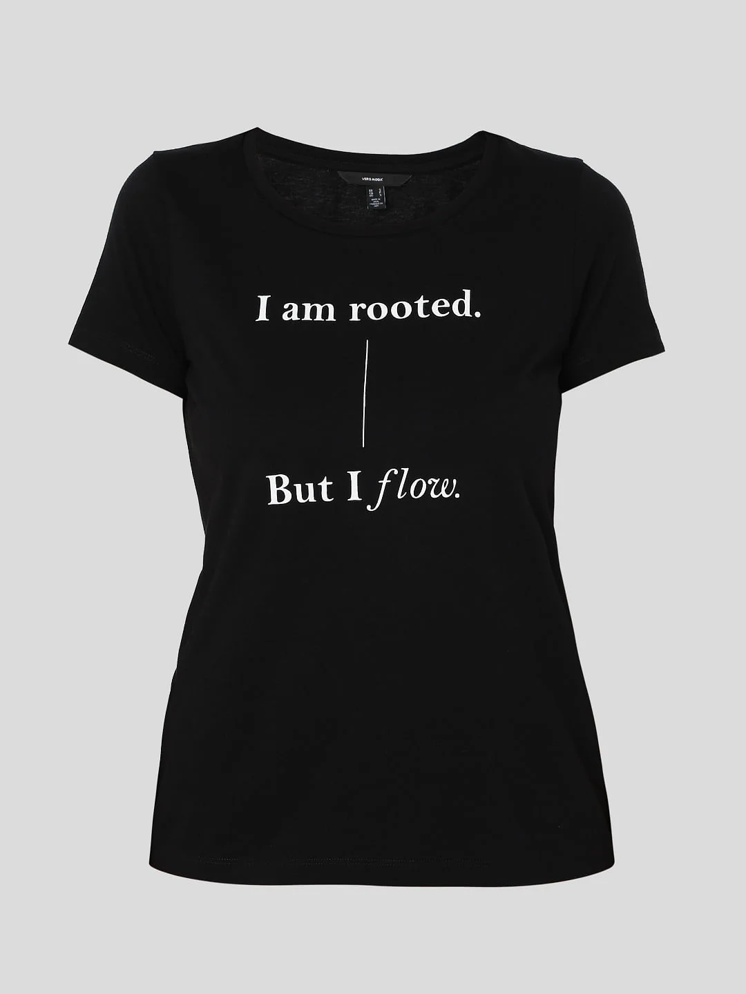 Black Slogan Print T-Shirt - Image 7