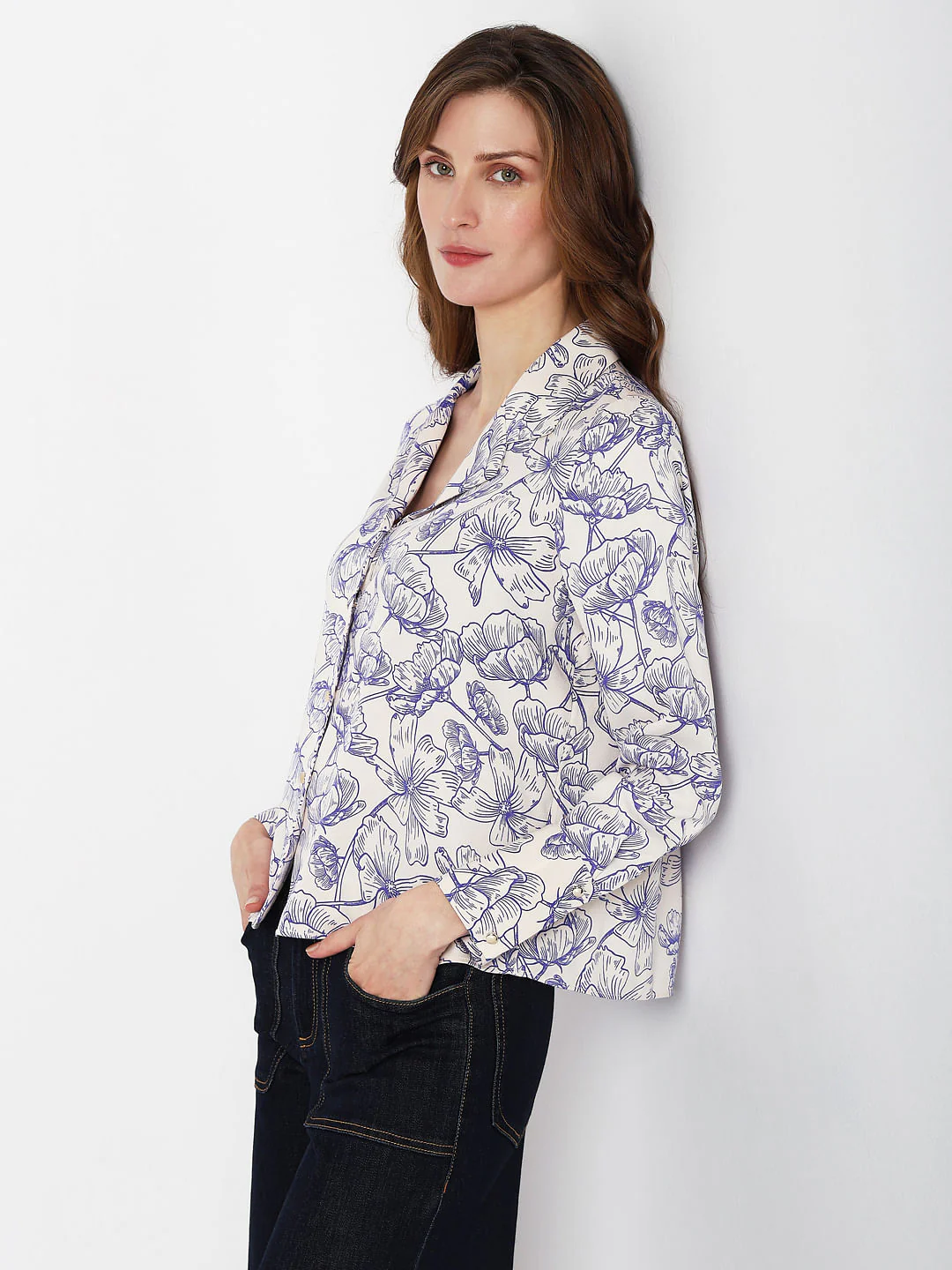 Blue Floral Shirt - Image 3
