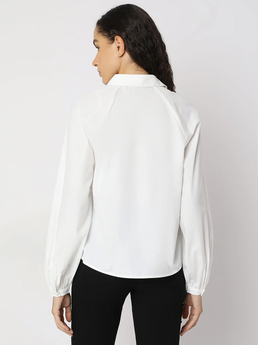 White Embroidered Cotton Shirt - Image 4