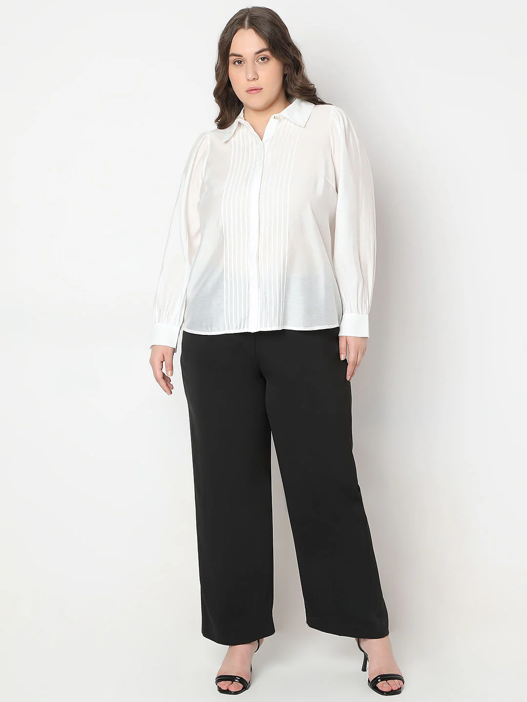 Curve White Pintuck Detail Shirt - Image 5