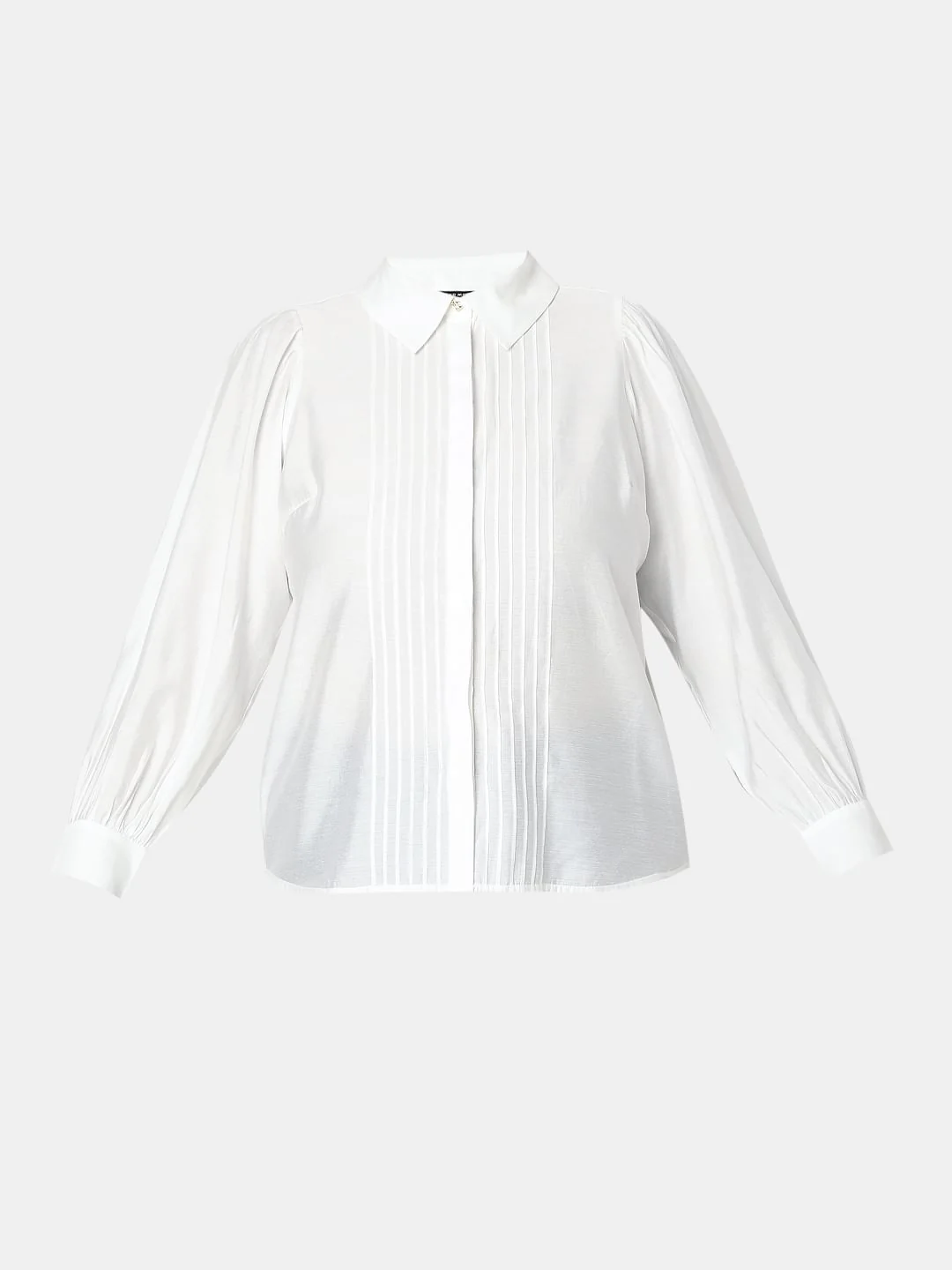 Curve White Pintuck Detail Shirt - Image 7