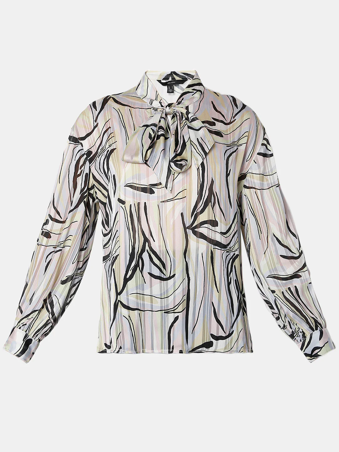 White Abstract Print Top - Image 7