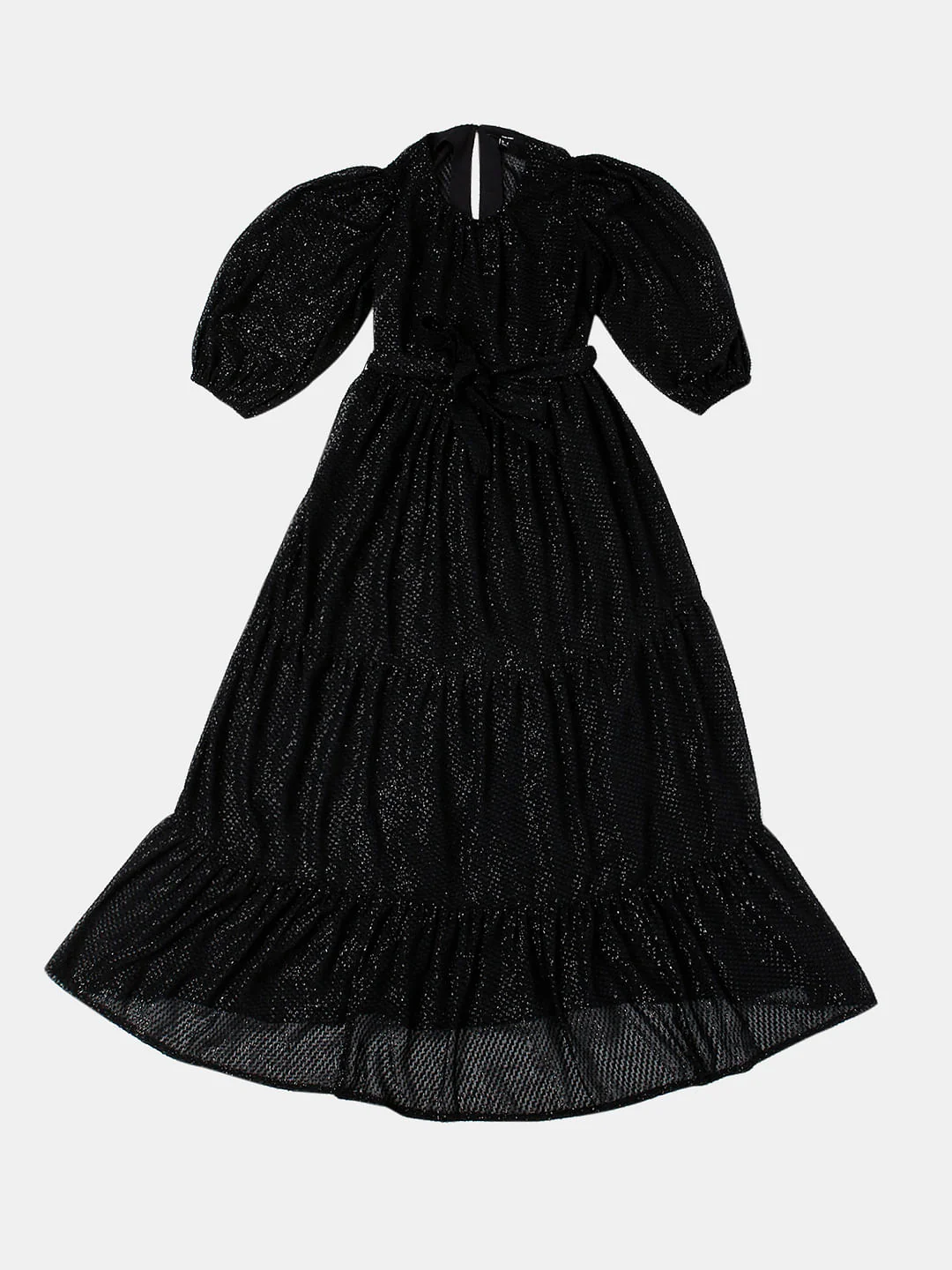 Black Shimmer Midi Dress - Image 6