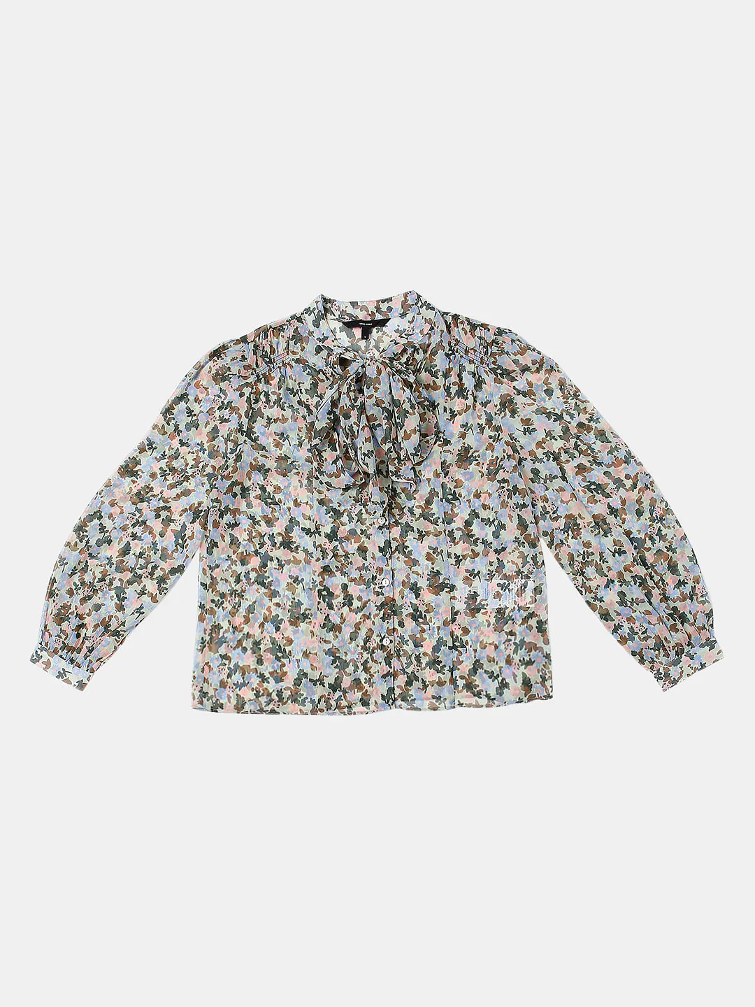Green Floral Print Shirt - Image 7