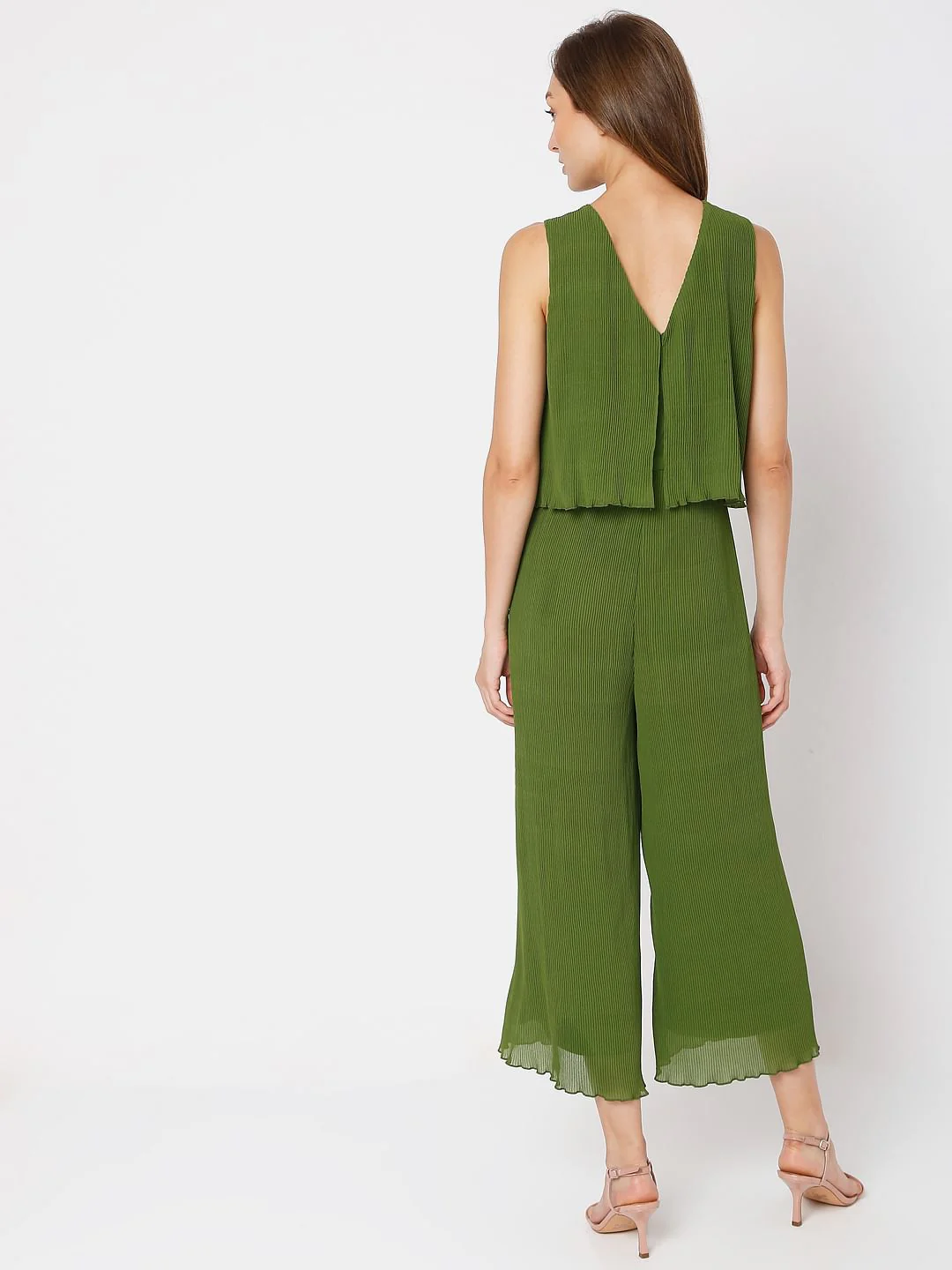 Green Pleated Jumpsuit - Image 4