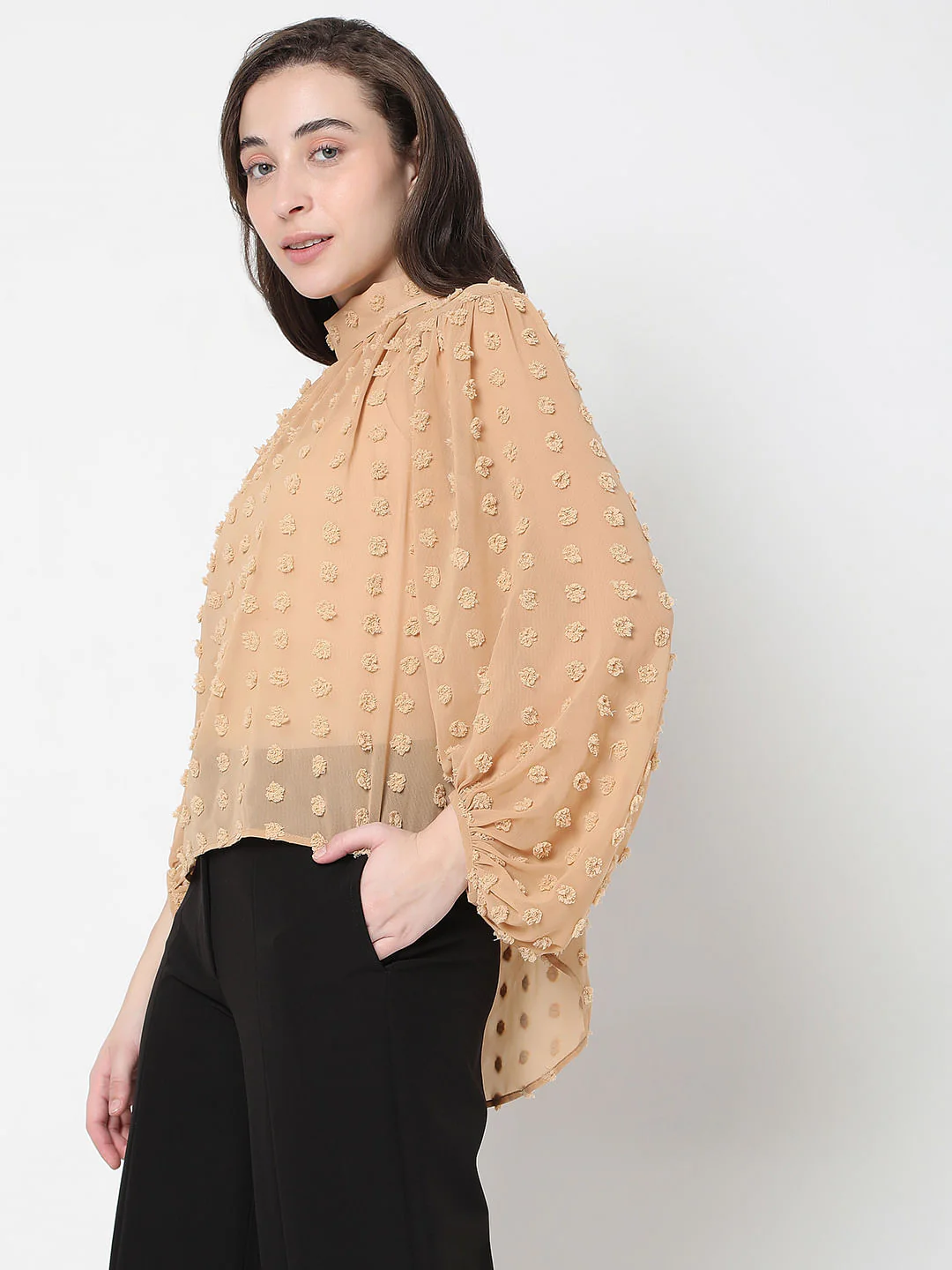 Beige Dobby Top - Image 3