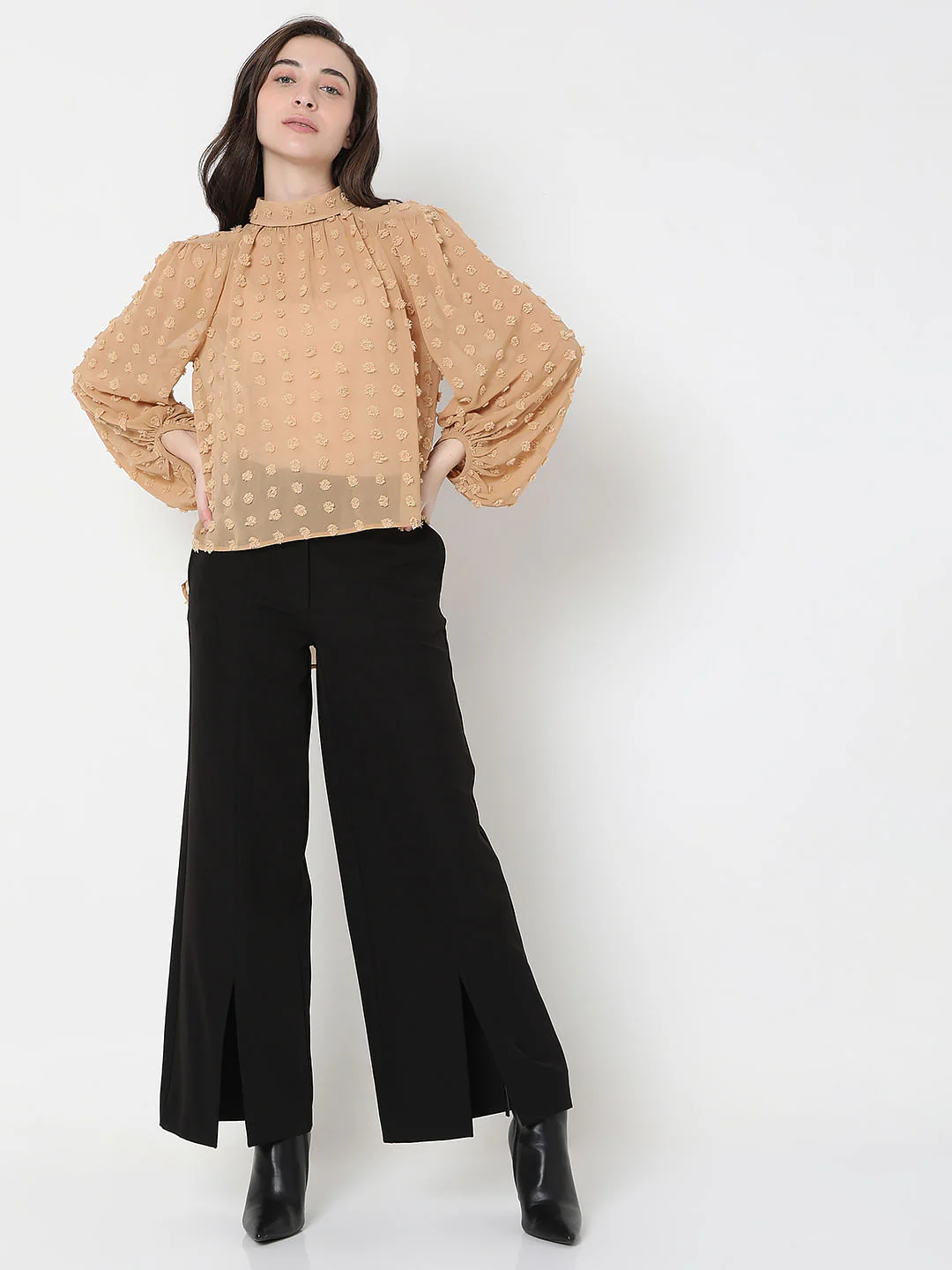 Beige Dobby Top - Image 5