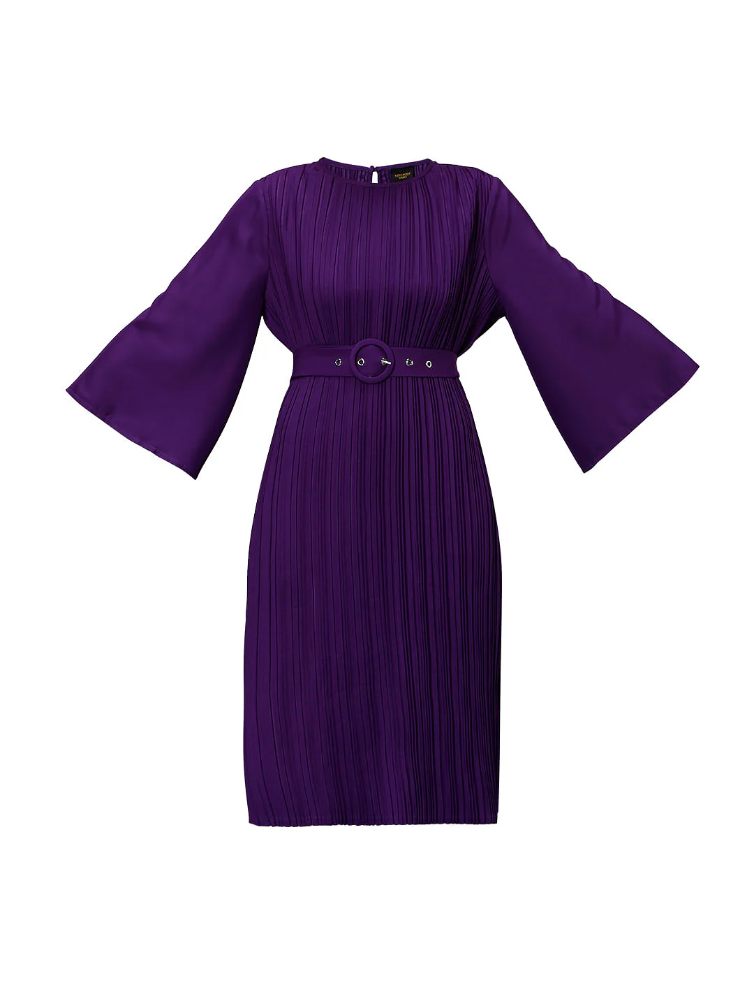 Marquee Purple Plisse Midi Dress - Image 6