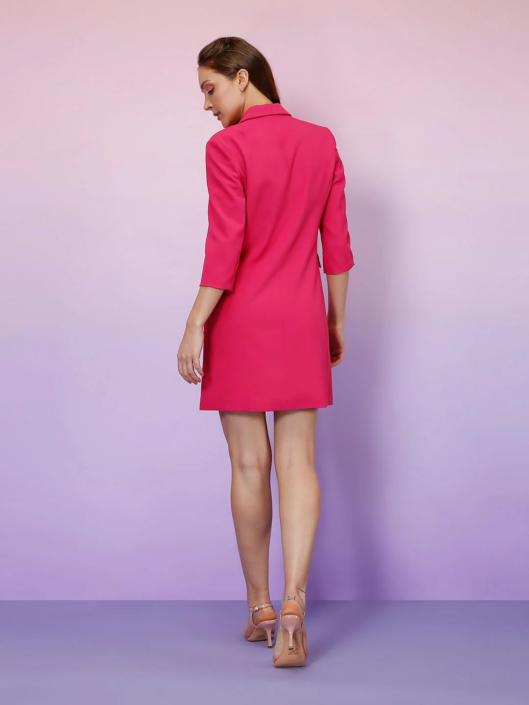 Marquee Hot Pink Tailored Blazer Dress - Image 4