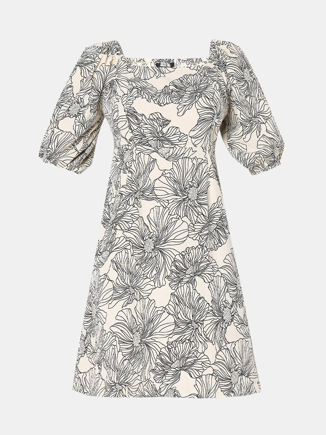 Beige Floral Dress - Image 7