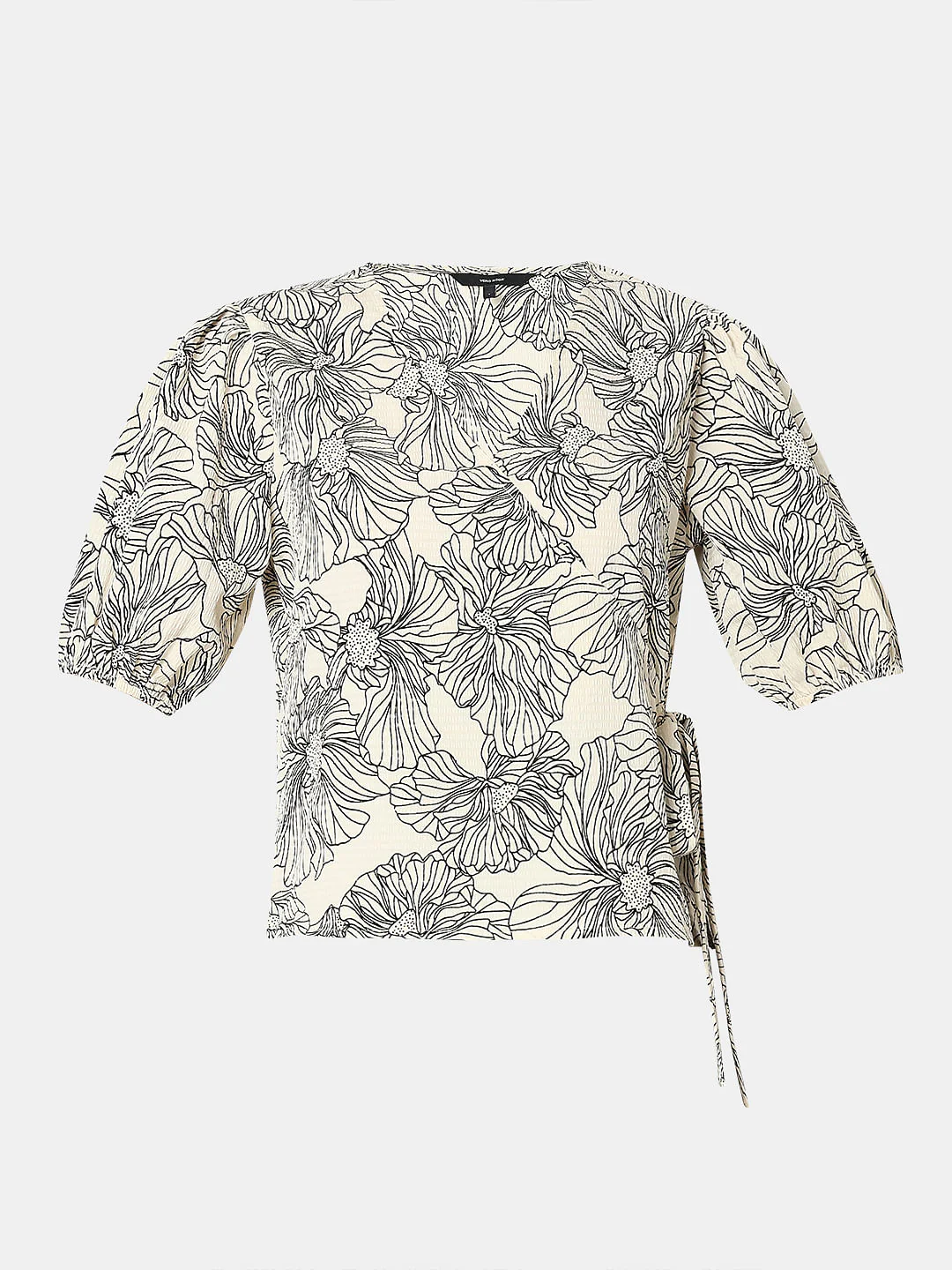 Beige Floral Co-Ord Set Top - Image 7