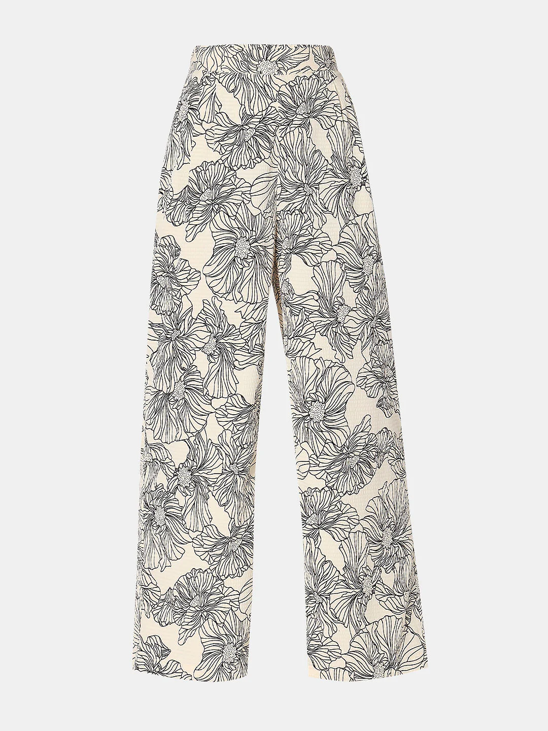 Beige Floral Co-Ord Set Pants - Image 7