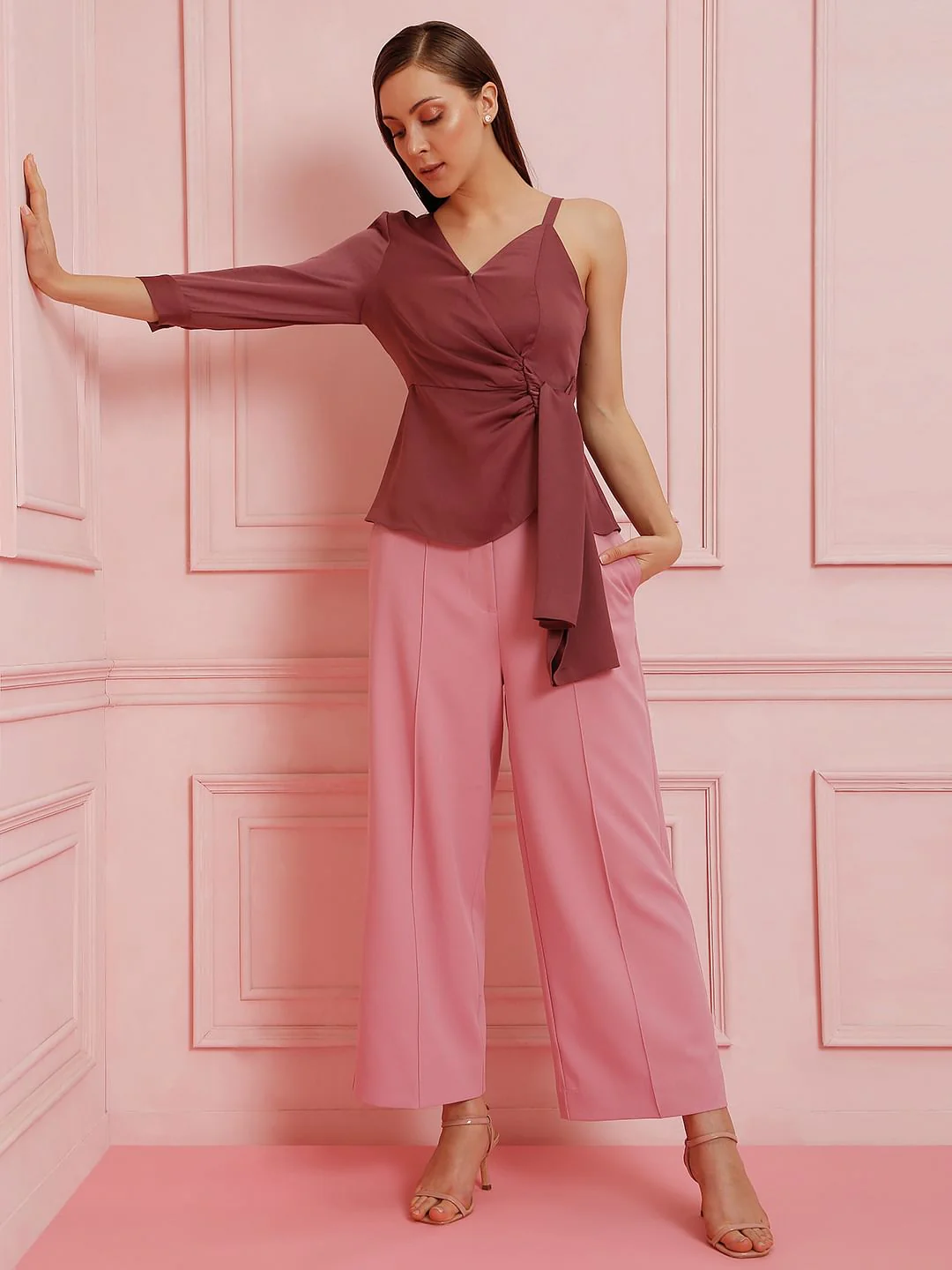 Marquee Brown One Shoulder Tops - Image 5