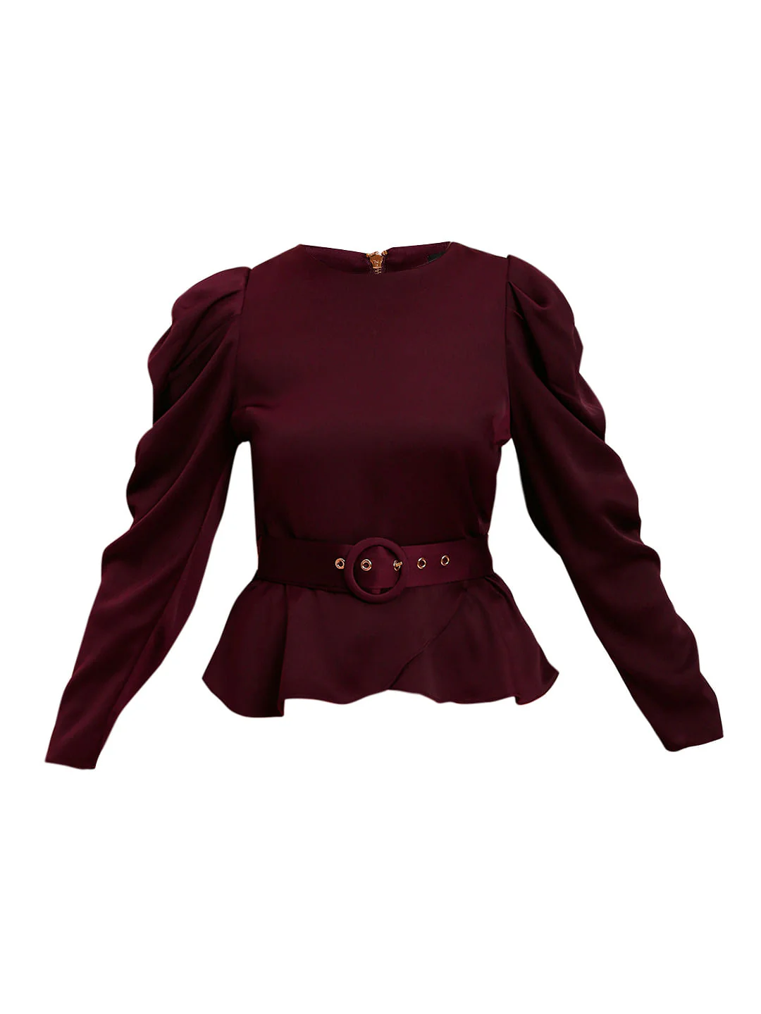 Marquee Maroon Satin Top - Image 7