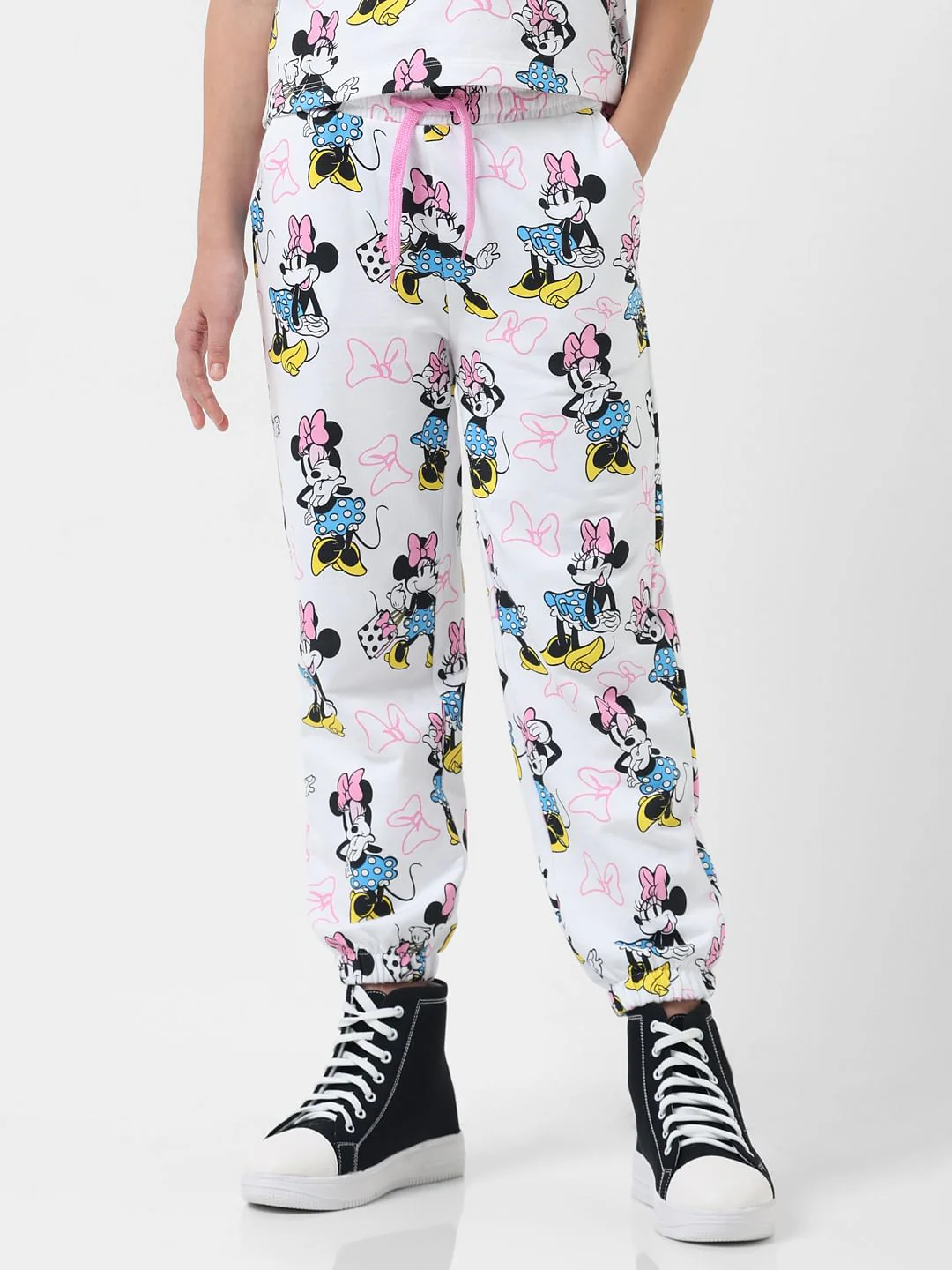 Girl X Disney White Printed Joggers - Image 2
