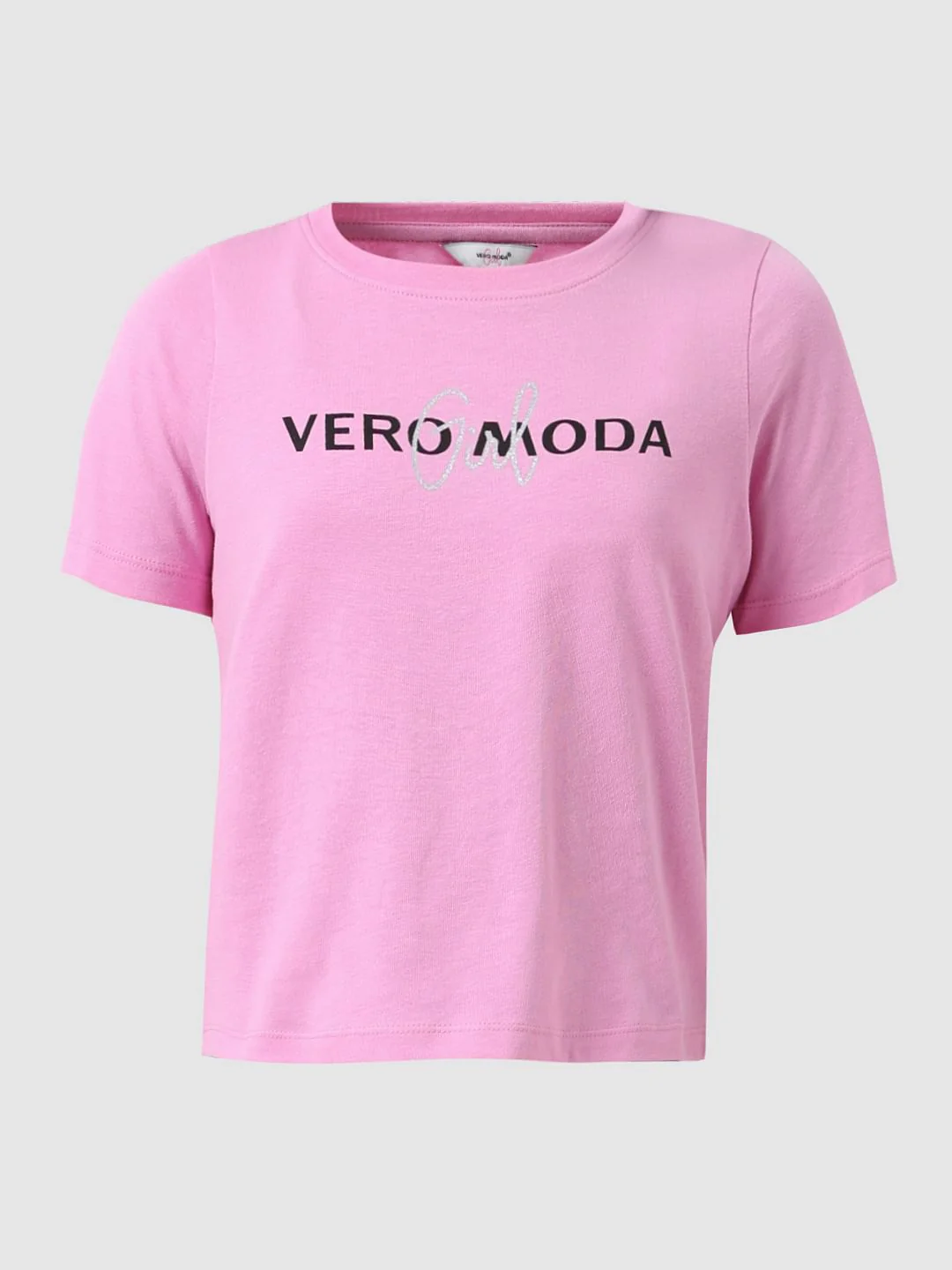 Girl Pink Logo Text Cropped T-Shirt - Image 6