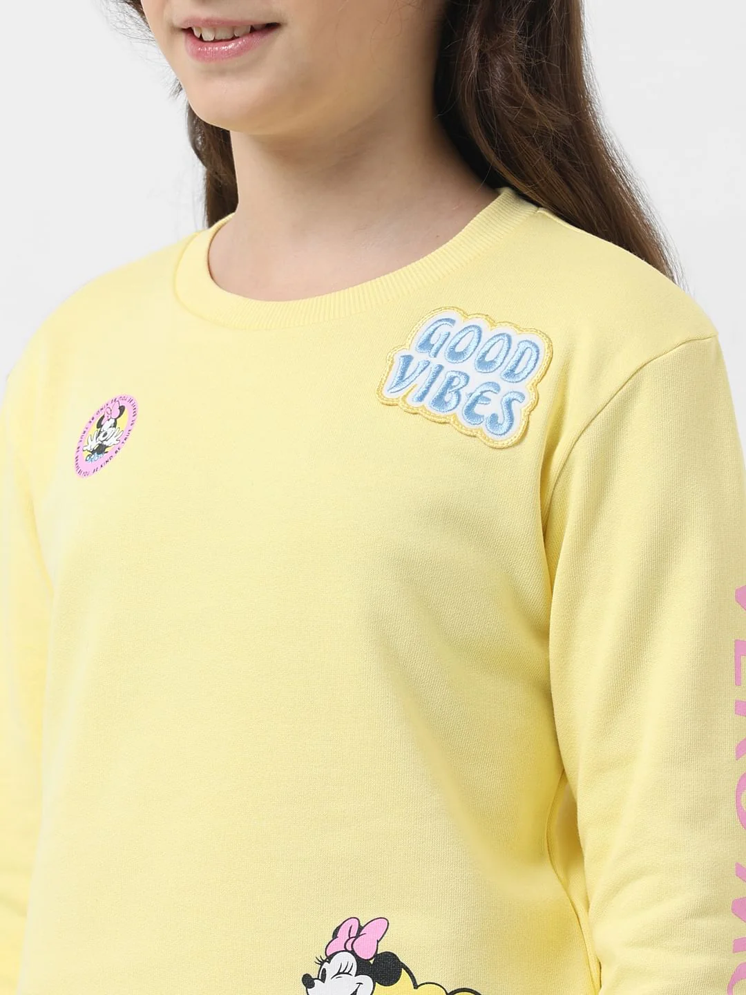 Girl X Disney Yellow Badge Print Sweatshirt - Image 4