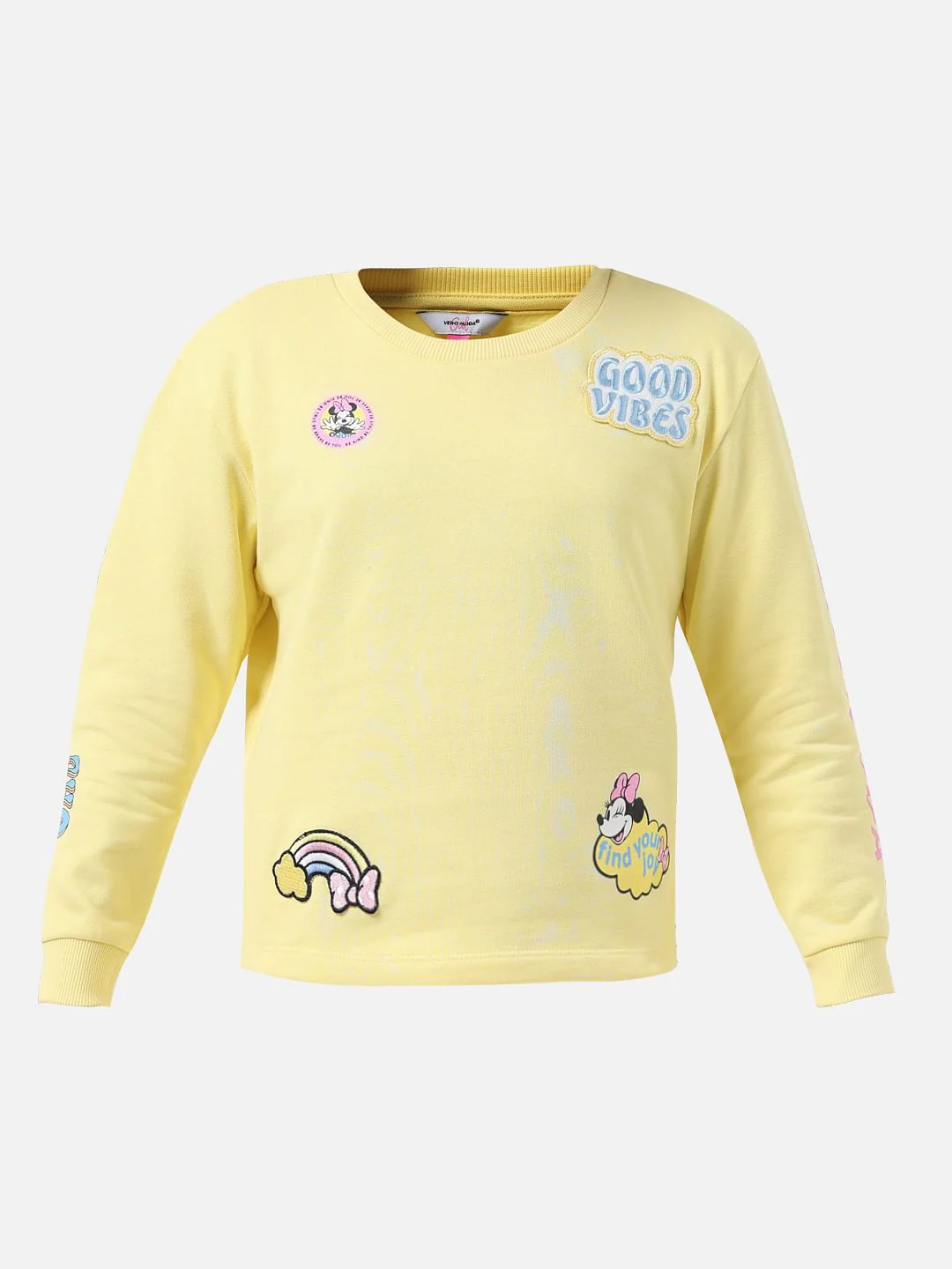 Girl X Disney Yellow Badge Print Sweatshirt - Image 6
