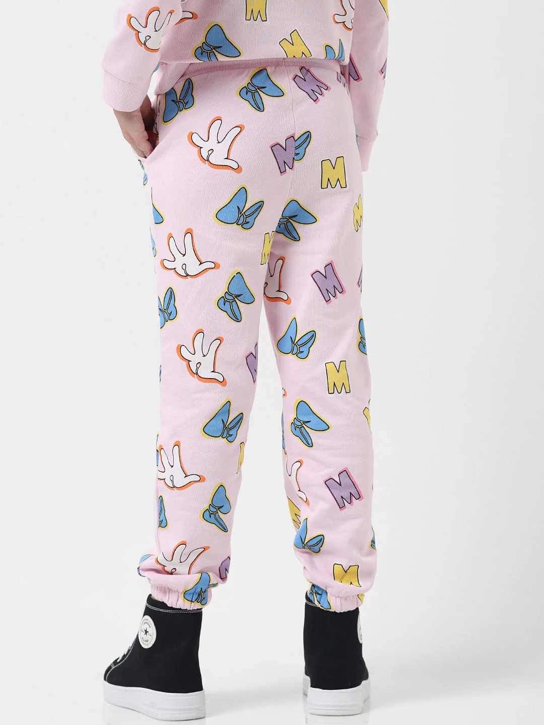 Girl X Disney Pink Mid Rise Printed Sweatpants - Image 3