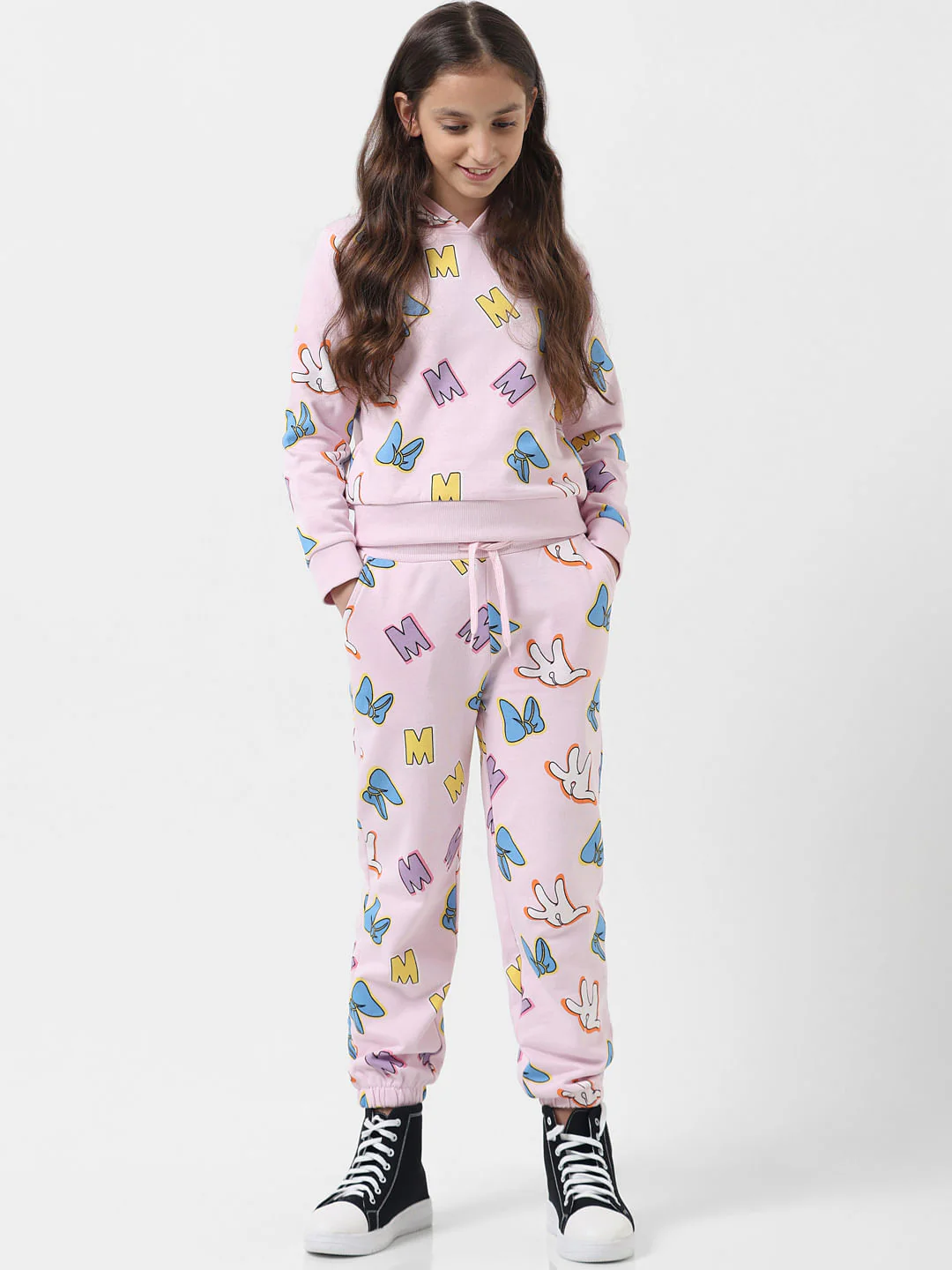 Girl X Disney Pink Mid Rise Printed Sweatpants - Image 5