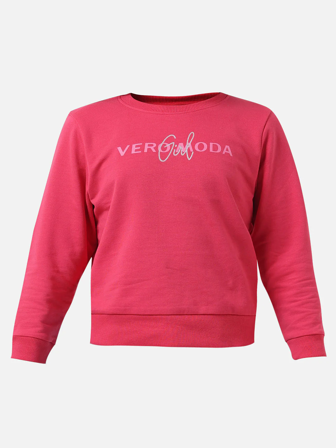 Girl Magenta Logo Text Sweatshirt - Image 6