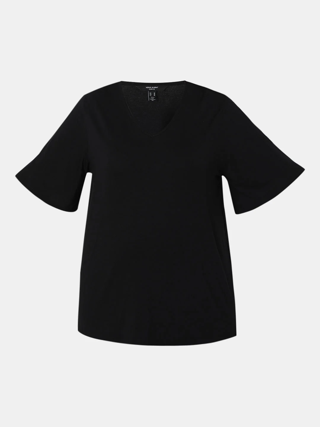 Curve Black V-Neck Top - Image 7