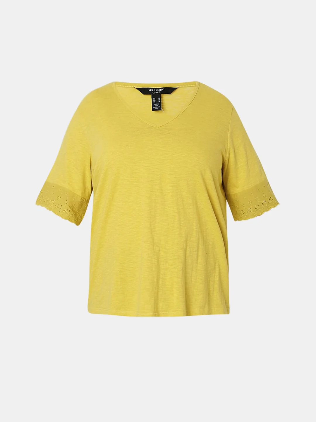 Curve Green Embroidered Detail T-Shirt - Image 7