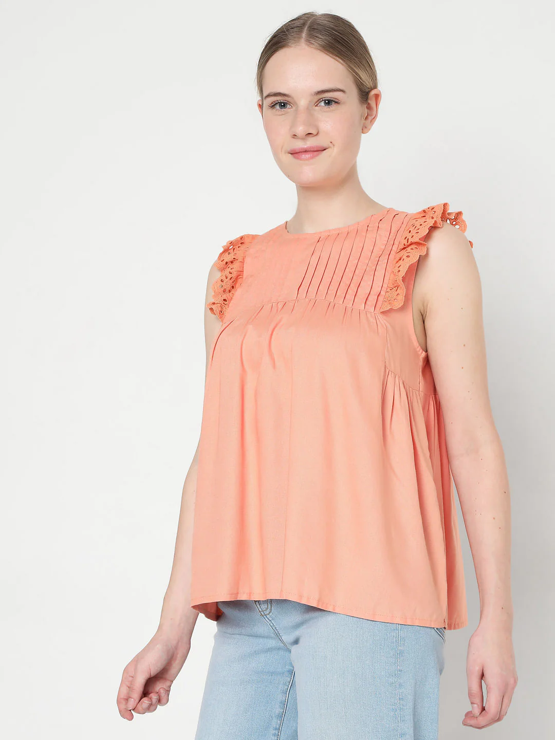 Coral Sleeveless Top - Image 3