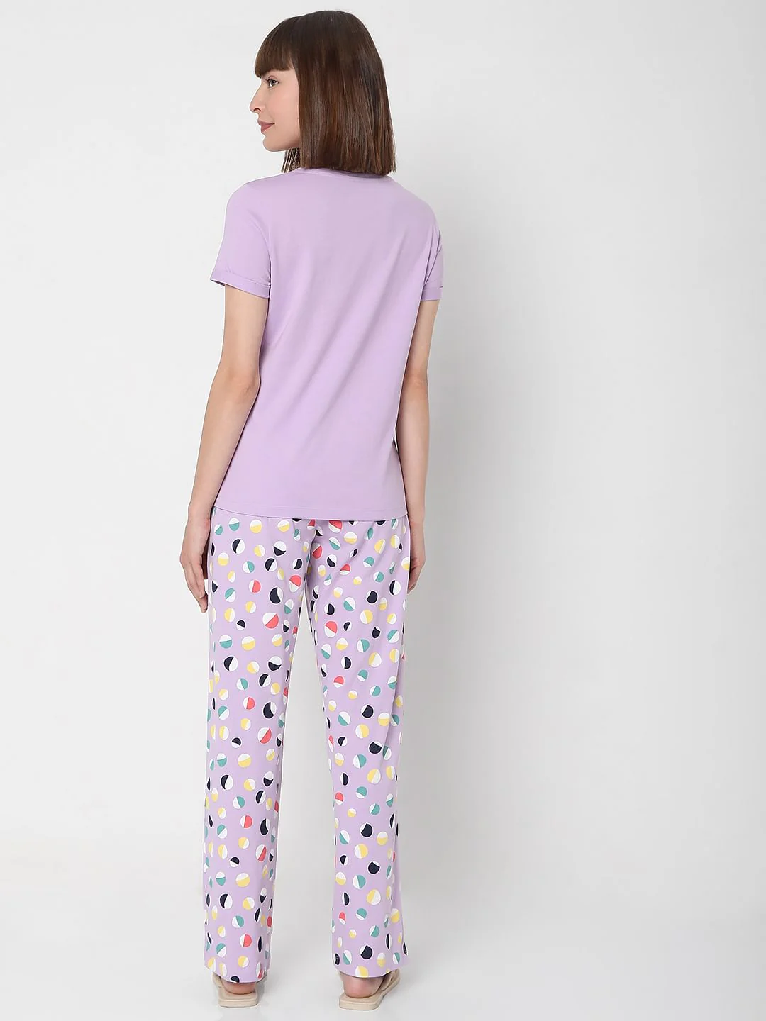 Purple T-Shirt & Pyjama Night Suit Set - Image 5