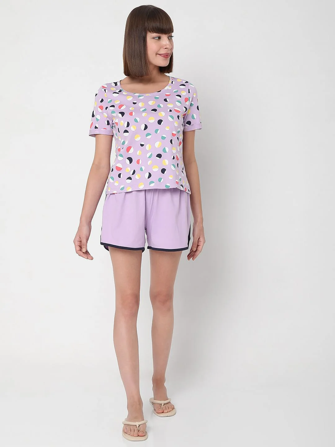 Purple T-Shirt & Shorts Set - Image 2