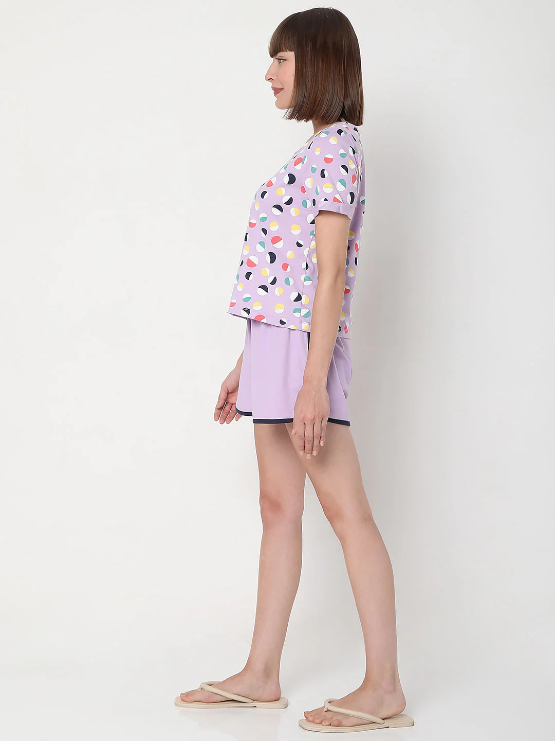 Purple T-Shirt & Shorts Set - Image 3