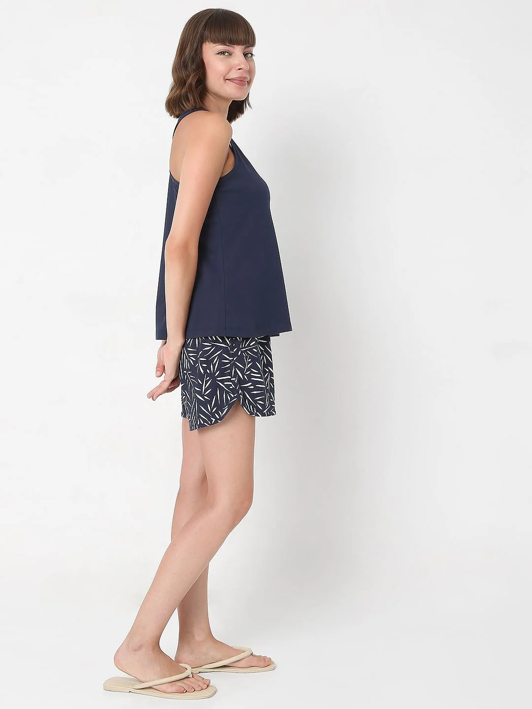 Navy Blue Tank Top & Shorts Set - Image 4