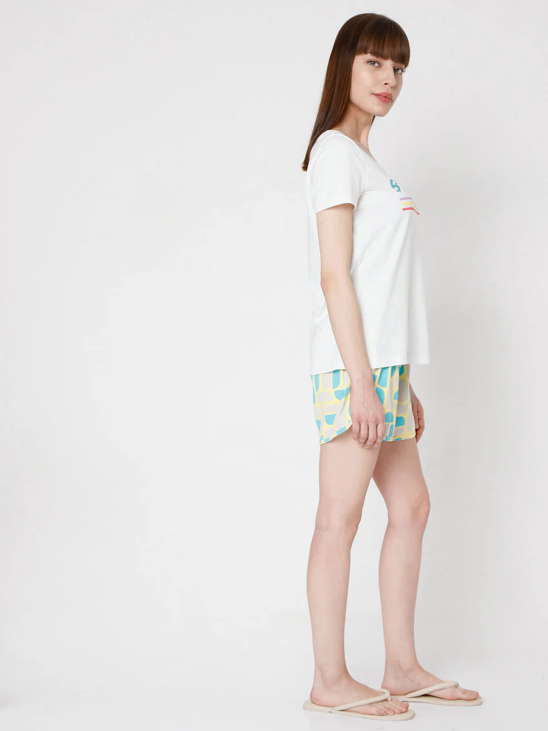 White T-Shirt & Shorts Set - Image 3