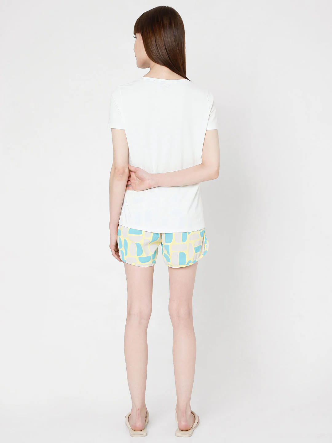 White T-Shirt & Shorts Set - Image 5