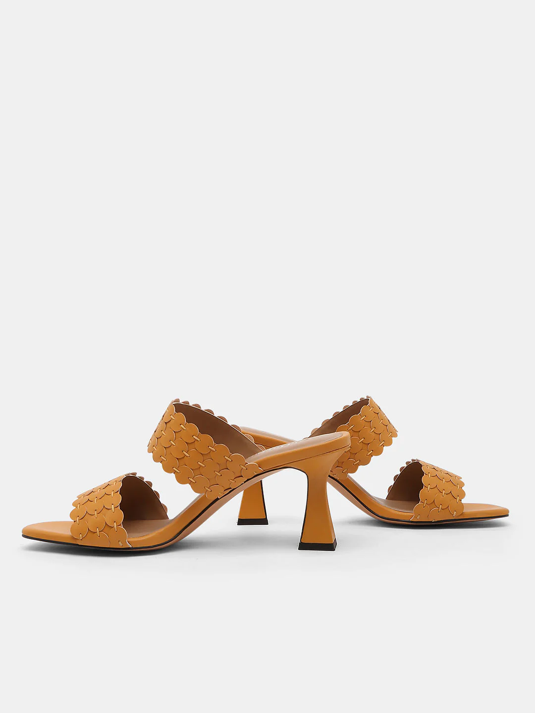 Golden Yellow Twin-Strap Heels - Image 6