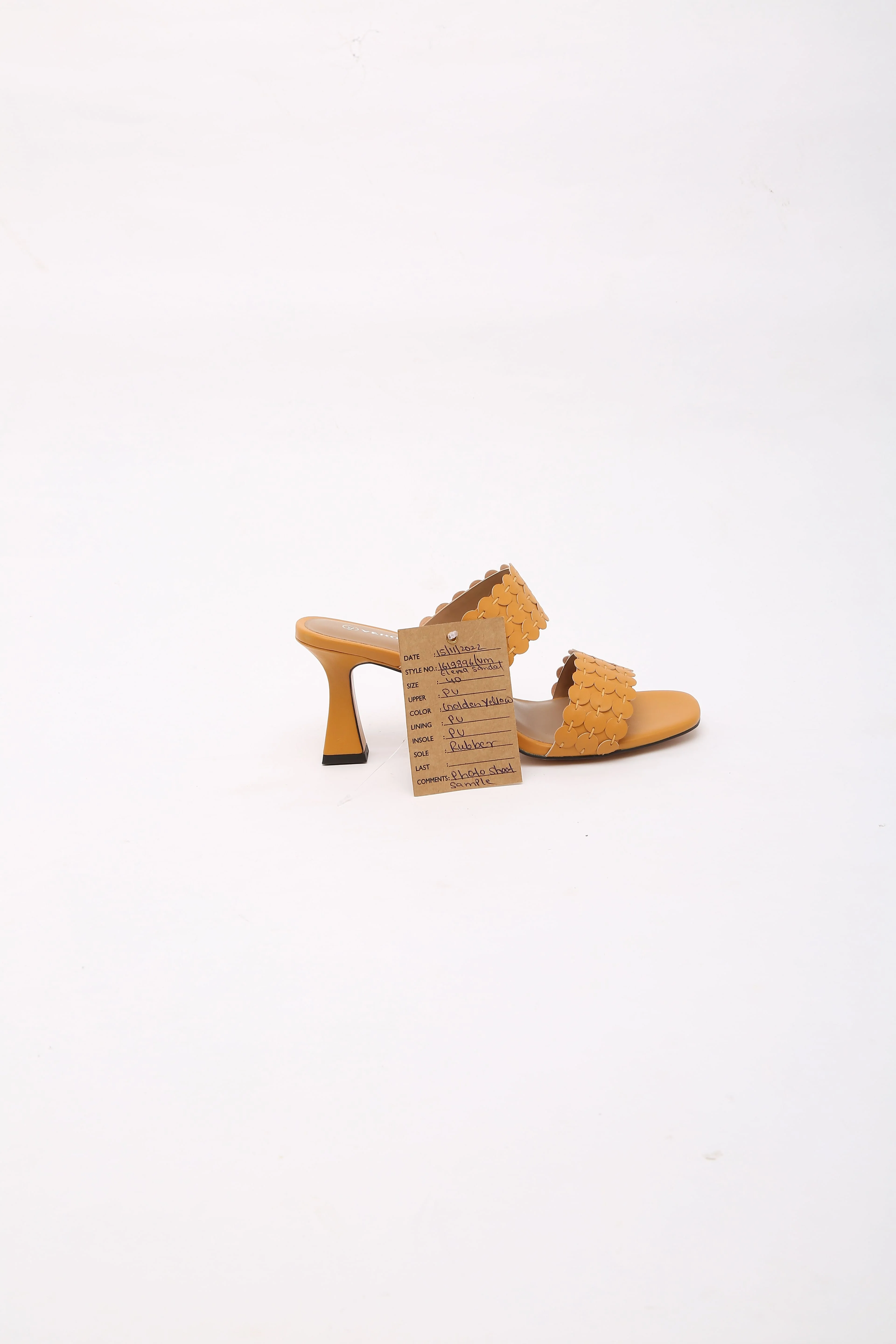 Golden Yellow Twin-Strap Heels - Image 7