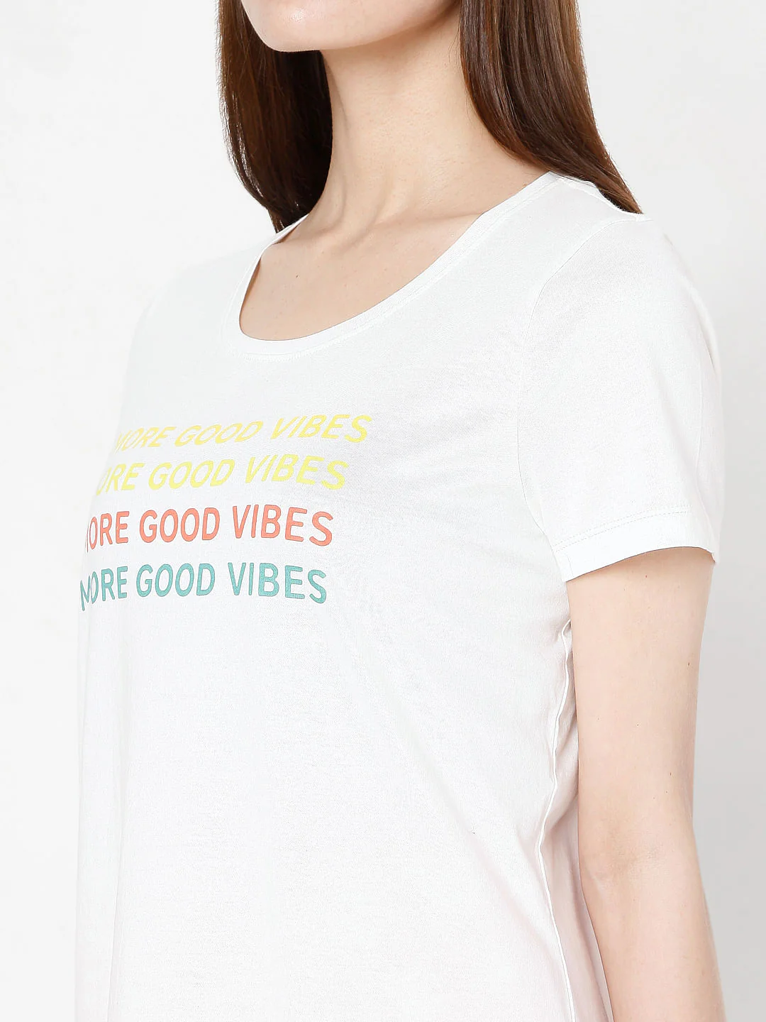 White & Coral T-Shirt & Pyjama Set - Image 6