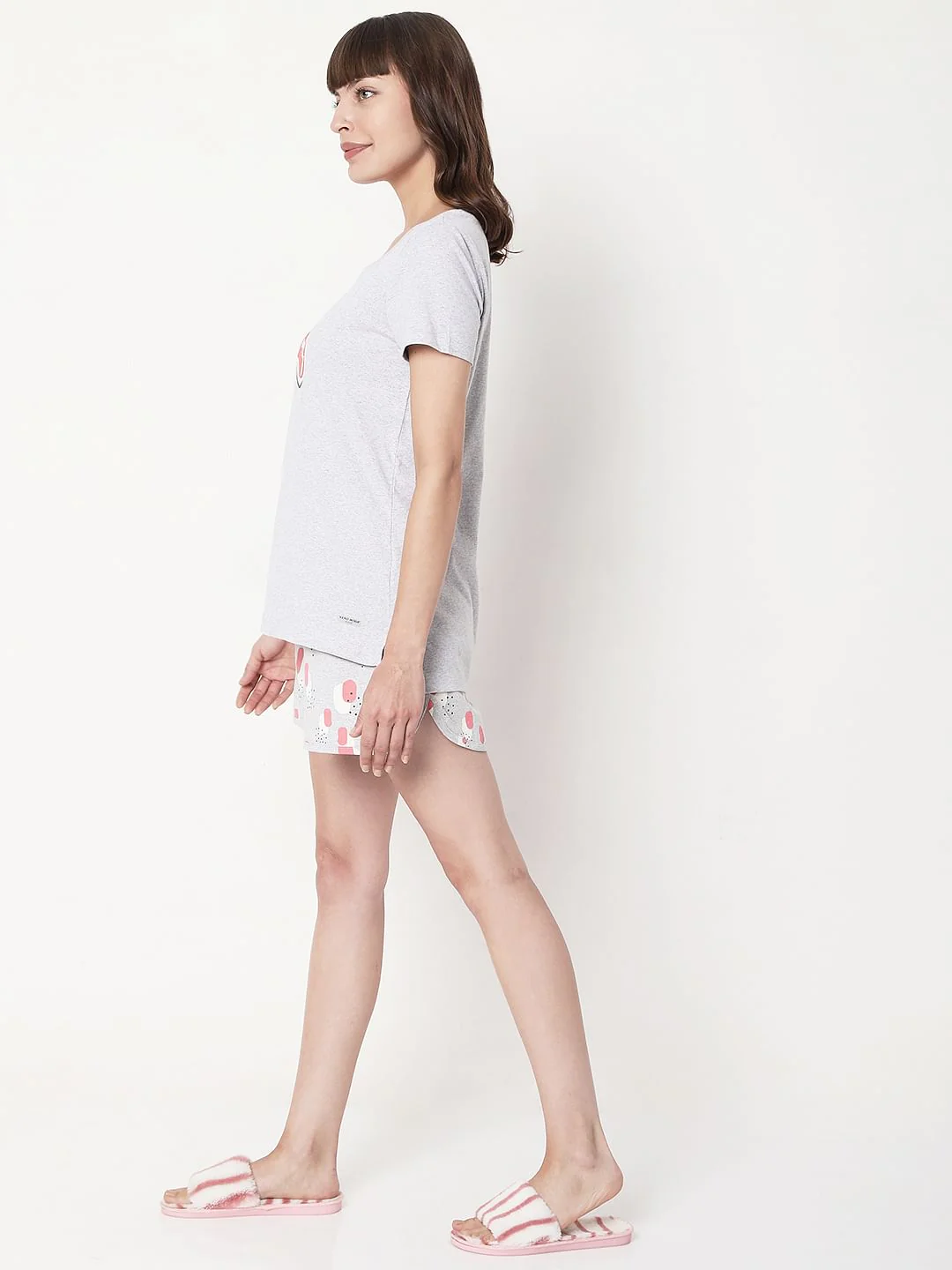 Grey T-Shirt & Shorts Set - Image 3