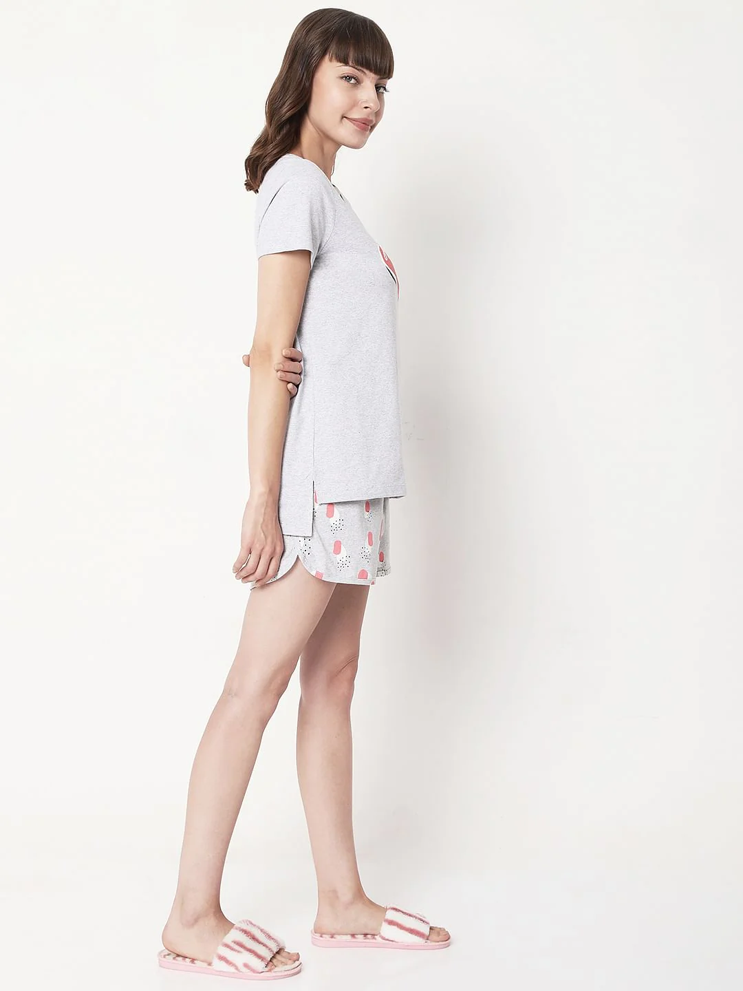 Grey T-Shirt & Shorts Set - Image 4