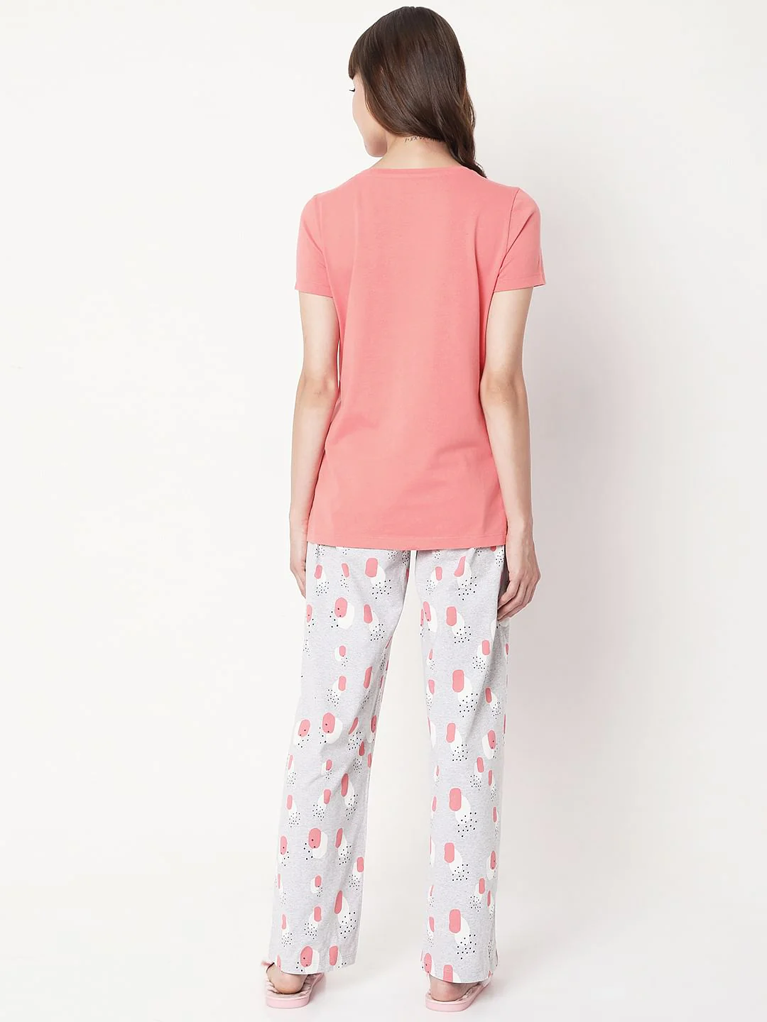 Pink T-Shirt & Pyjama Night Suit Set - Image 5