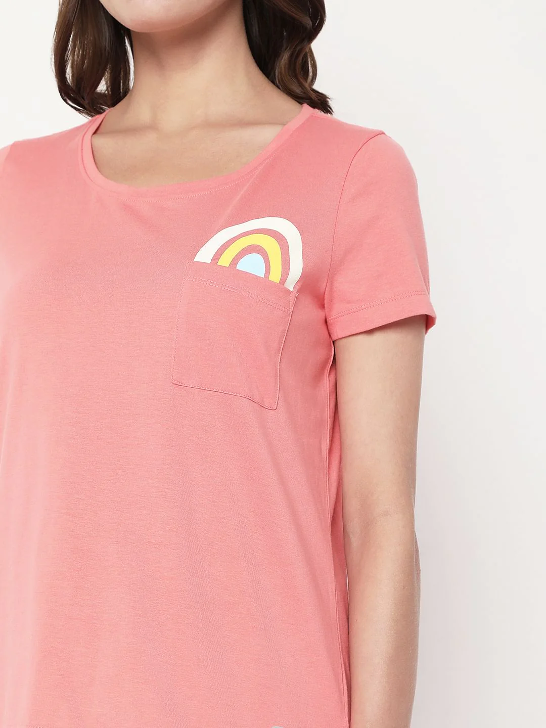 Pink T-Shirt & Pyjama Night Suit Set - Image 6