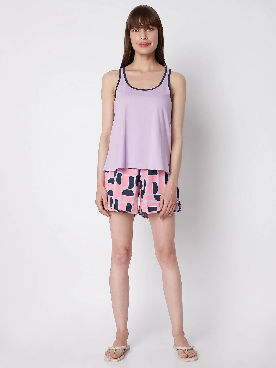 Purple Tank Top & Shorts Set - Image 2